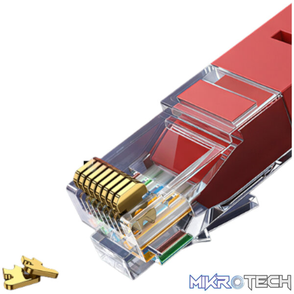 UGreen RJ45 CAT6 Ethernet 0.5m LAN Network Cable -Red (1Gbps, 250MHz) - Image 4