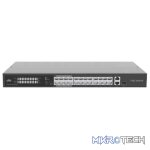Uniview 24 Port 10/100 PoE Switch with 1 x RJ45 1GE and 1 x RJ45/SFP 1GE Uplink