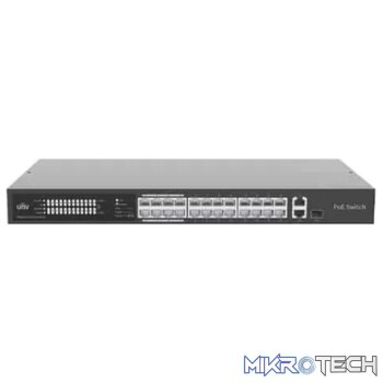 Uniview 24 Port 10/100 PoE Switch with 1 x RJ45 1GE and 1 x RJ45/SFP 1GE Uplink