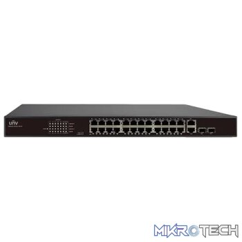 Uniview 24 Port 10/100 PoE Switch with 2 x RJ45/SFP 1GE Combo Uplink