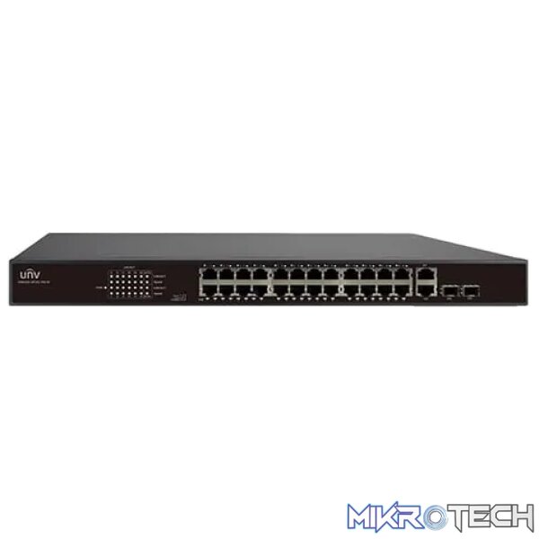 Uniview 24 Port 10/100 PoE Switch with 2 x RJ45/SFP 1GE Combo Uplink Uniview 24 Port 10/100 PoE Switch with 2 x RJ45/SFP 1GE Combo Uplink