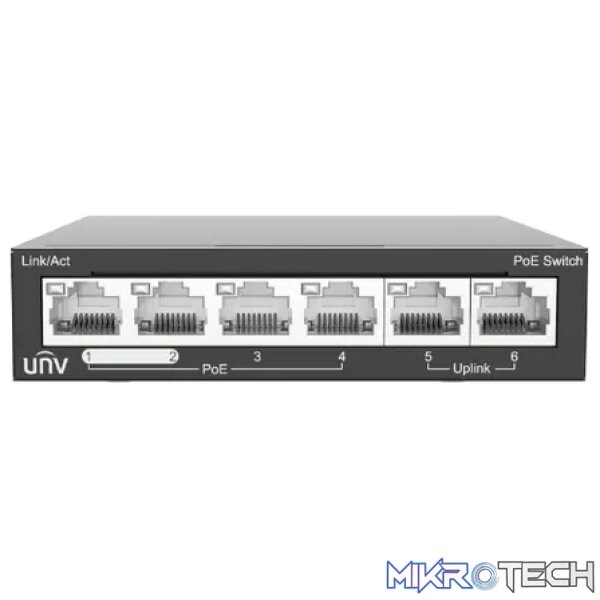 Uniview 6 Port 10/100 PoE Switch with 2 x 10/100 RJ45 Uplink Uniview 6 Port 10/100 PoE Switch with 2 x 10/100 RJ45 Uplink