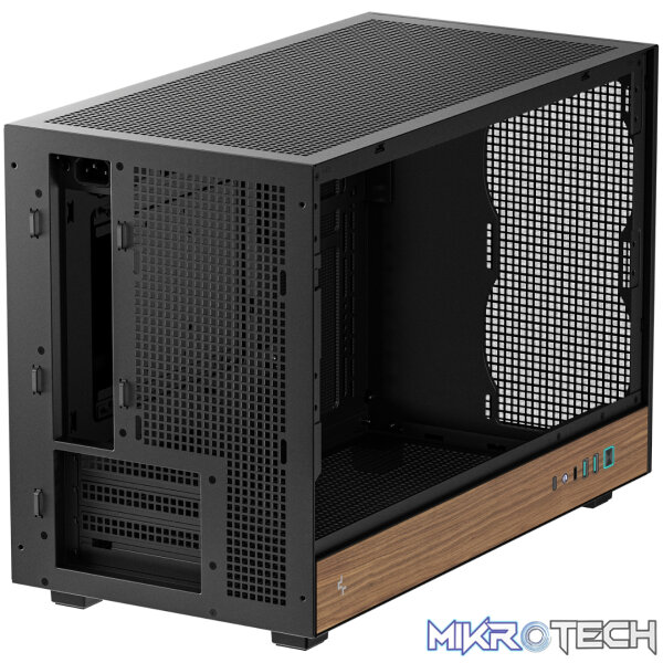 DeepCool CH260 Wood mATX Gaming Chassis - Black - Image 5