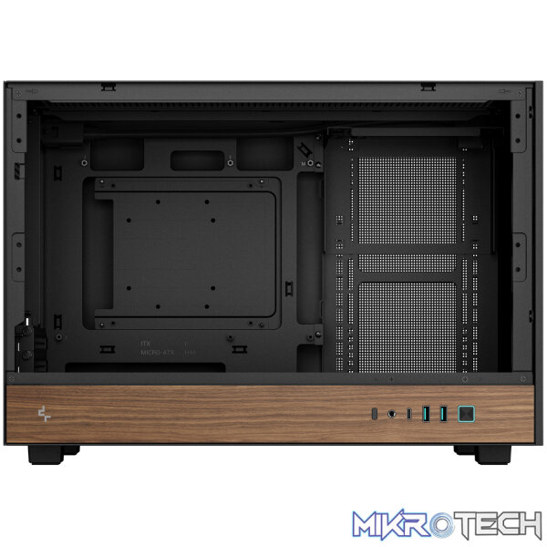 DeepCool CH260 Wood mATX Gaming Chassis - Black - Image 6
