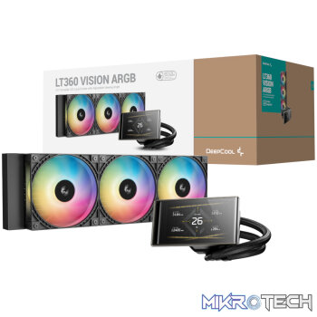 DeepCool LT360 VISION ARGB 4.5" LCD All-in-one CPU Liquid Cooler - Black