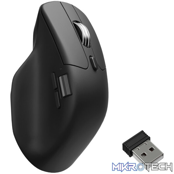 Keychron M6 30000 DPI Wireless Silent Mouse - Black (BT/2.4GHz/Wired) - Image 2