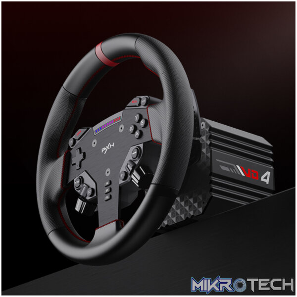 PXN VD4 Direct Drive Sim Racing Wheel – PD-HM Dual Pedal – Z8 Clamp Bundle - Image 2
