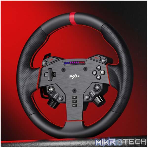 PXN VD4 Direct Drive Sim Racing Wheel – PD-HM Dual Pedal – Z8 Clamp Bundle - Image 3