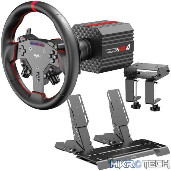 PXN VD4 Direct Drive Sim Racing Wheel – PD-HM Dual Pedal – Z8 Clamp Bundle PXN VD4 Direct Drive Sim Racing Wheel – PD-HM Dual Pedal – Z8 Clamp Bundle