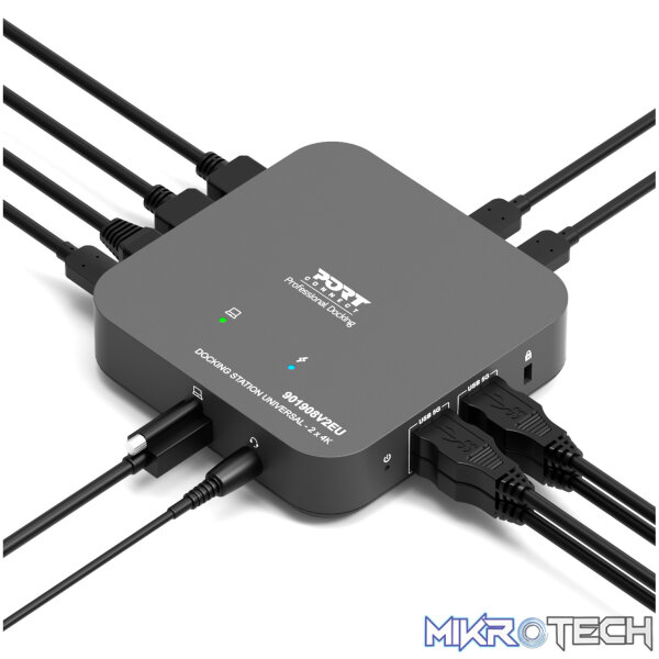 Port Connect Multi-port USB Type-C 2x4K Office Docking Station - Image 5