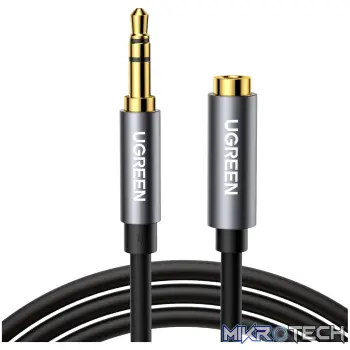 UGREEN AV118 3.5mm AUX Extension Cable 3m – Male to Female –(Black)